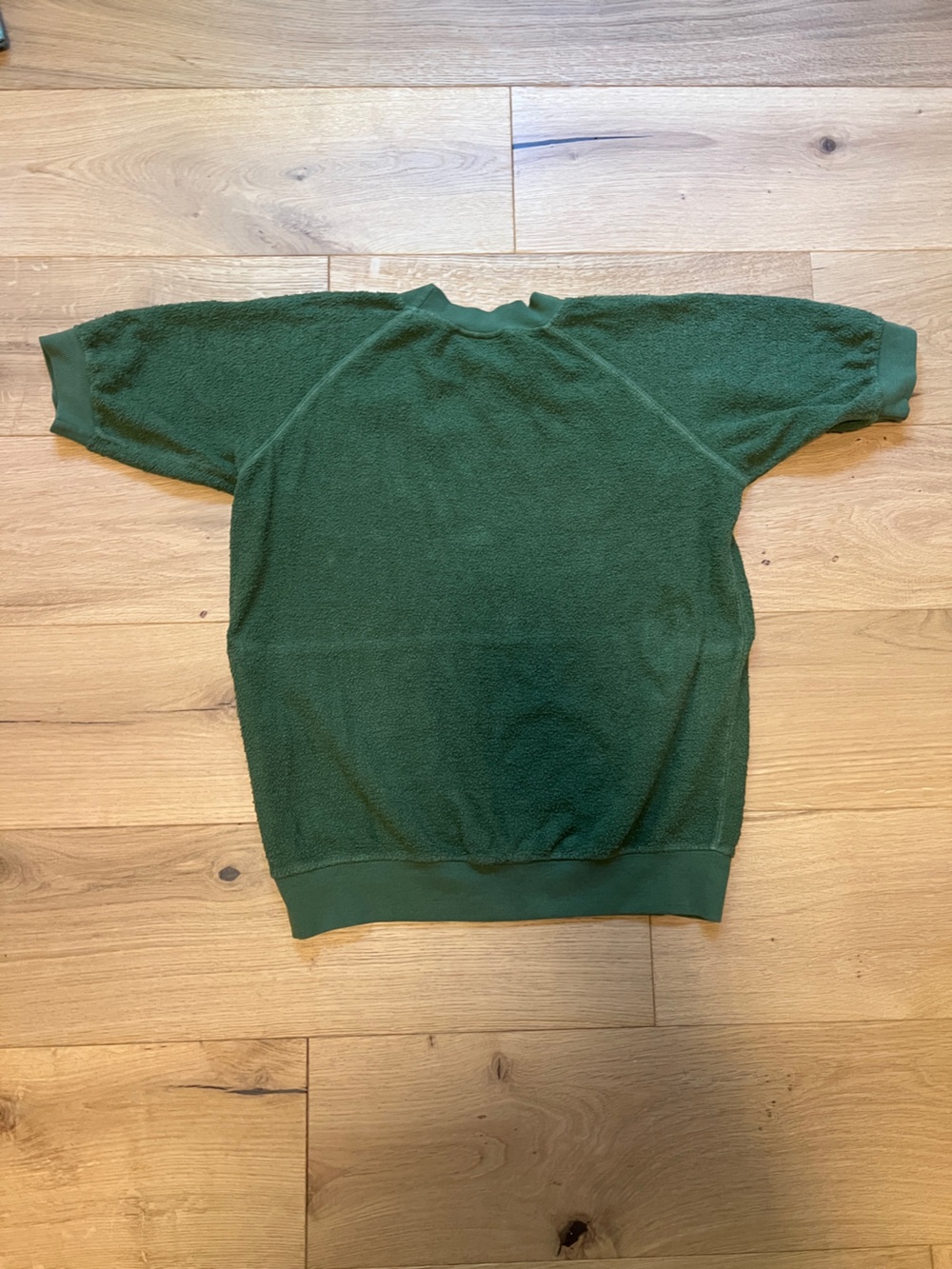 Jungmaven Short Sleeve Sherpa Raglan Fleece Sweatshirt - Green - Picture 2 of 4